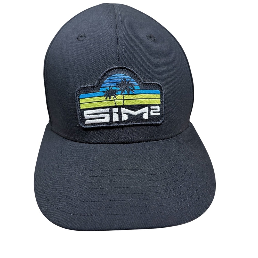 TaylorMade SIM2 Golf Hat Black Tropical Palm Tree Patch Adjustable Snapback Cap - Picture 1 of 6